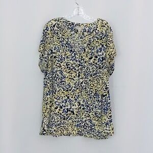 Dana Buchman Short Sleeve Button Down Blouse